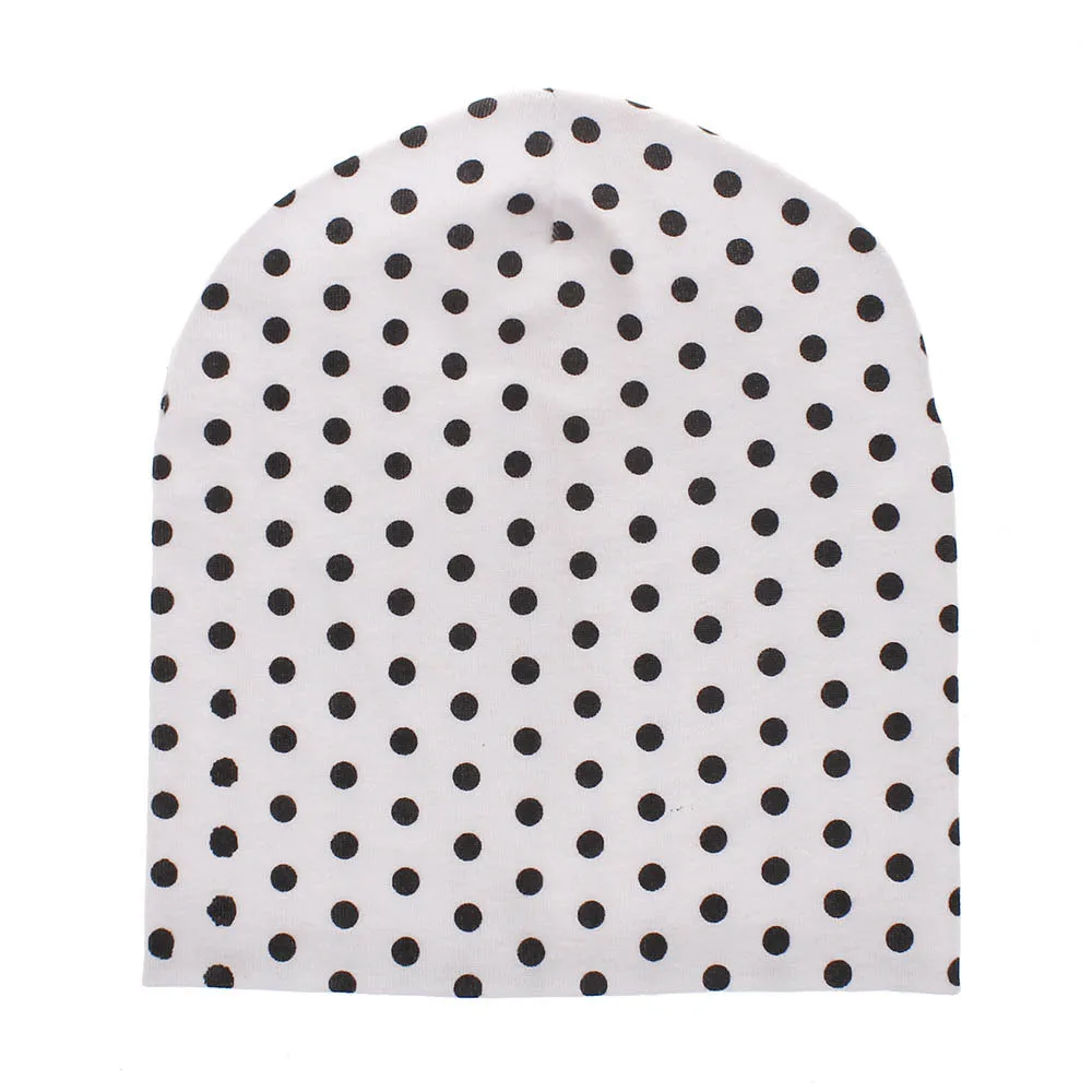 Baby Dot Pullover Cap Baby Hat Knit Cotton Baby Caps For Boys Girls Spring Autumn Winter Children