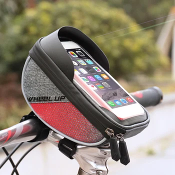 

Bike Bicycle Waterproof Touch Screen Handlebar Bag Holder Pouch 6“ Cell Phone Case Pouch Bike Handlebar Bag Storage /BY