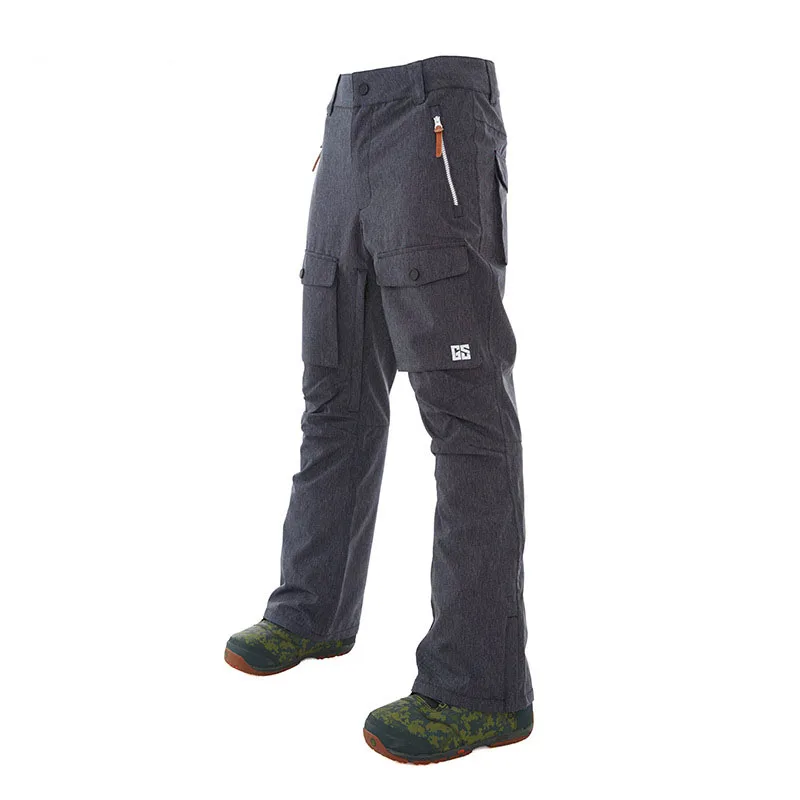Высокая мода мужские зимние брюки специальная Сноубординг брюки 10k водонепроницаемый ветрозащитный, для открытого спорта Лыжные брюки Gsou снег