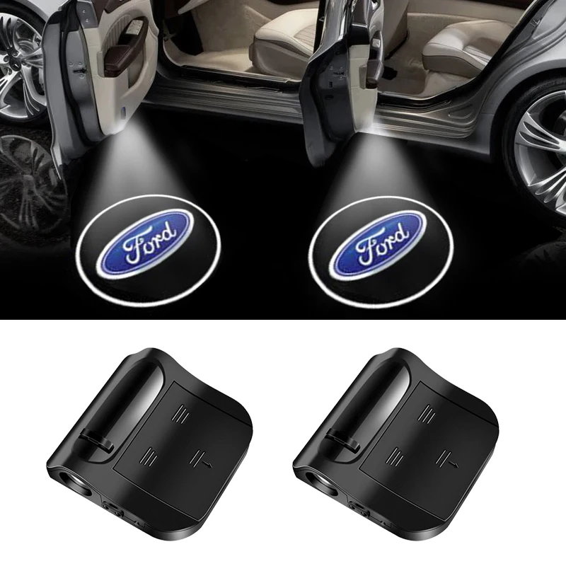 Светодиодный прожектор с логотипом для двери автомобиля 2 шт. светильник Ford Focus