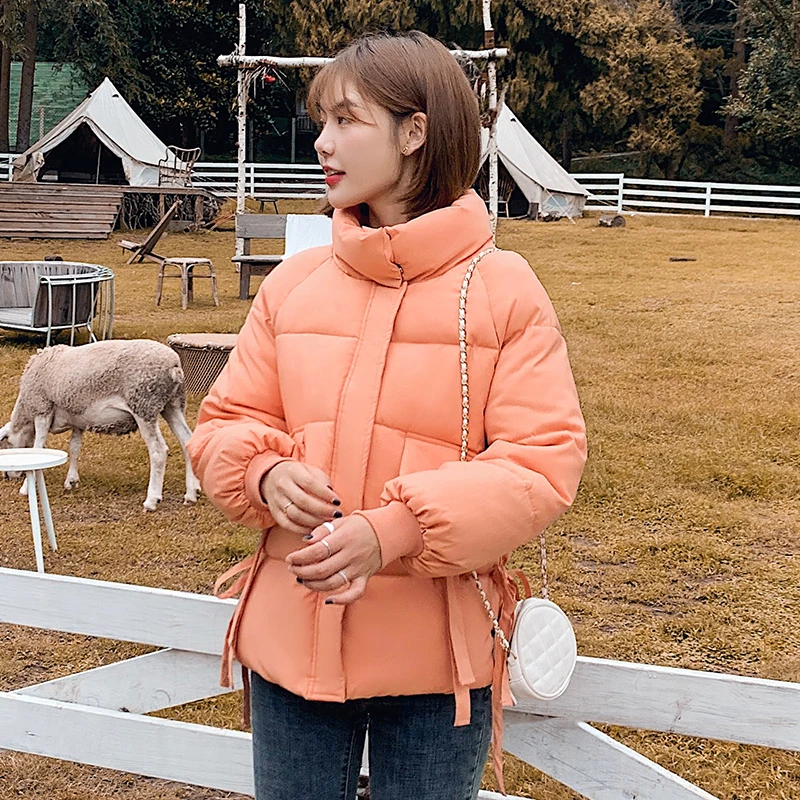 2020 Winter Coat Women Short Style Solid Oversized Womens Jacket Stand Collar Loose Cotton Padded Casual Plus Size Female Parka