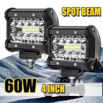 

60W Work Light Led Small Bar Light Off-Road Vehicle Modified Top Light Searchlight Automotive Lighting Inspection Light