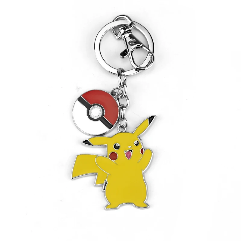 

Go Pikachu Keychain Cartoon Poke Ball Keyring Jewelry Car Key Chain For Key Holder Gifts Chaveiro
