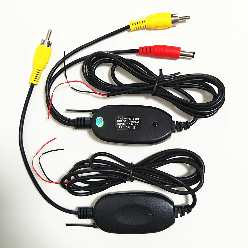 1 Set Black 2.4G Wireless Video Transmitter Receiver Adapter Kit For Car Rear View Camera DVD Monitor Reverse Parking Backup Cam