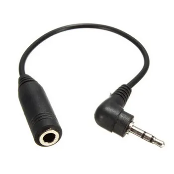 

25# 2.5mm Right Angle Male Plug To 3.5mm Female Jack Stereo Aux Audio Trs Socket Dc Power Adapter Converter Cable For Mp3 Mp4