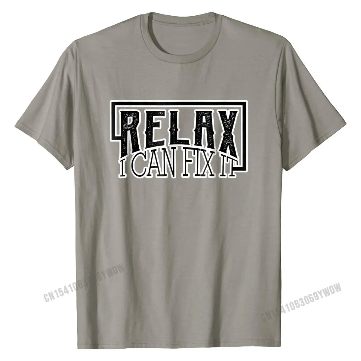 

Funny Relax I Can Fix It Handyman Mechanic Shirt Print Tops T Shirt Cotton Men's Top T-shirts Print Fitted