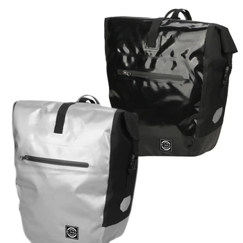 

B-Soul 2 Pcs Pannier Bag Large Capacity Mtb Mountain Road Bike Cycling Rear Rack Seat-Gray & Black