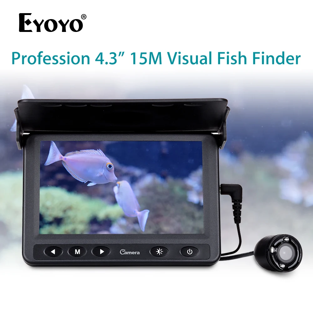 

Eyoyo Fish Camera Fish Finder Underwater Ice Video Fishfinder Fishing Camera IR Night Vision 4.3 Inch Monitor Camera HD 1000TVL