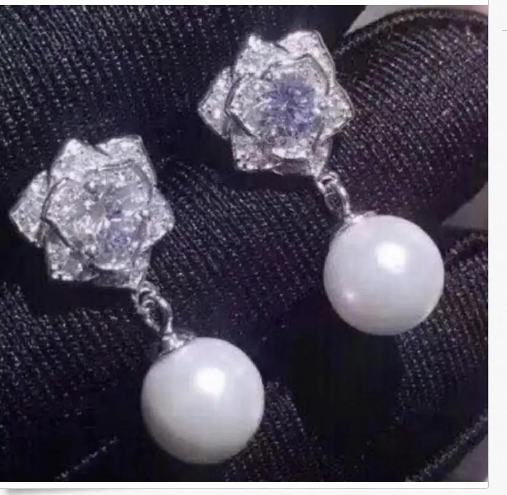 

gorgeous10-11MM SOUTH SEA WHITE PEARL EARRING925S
