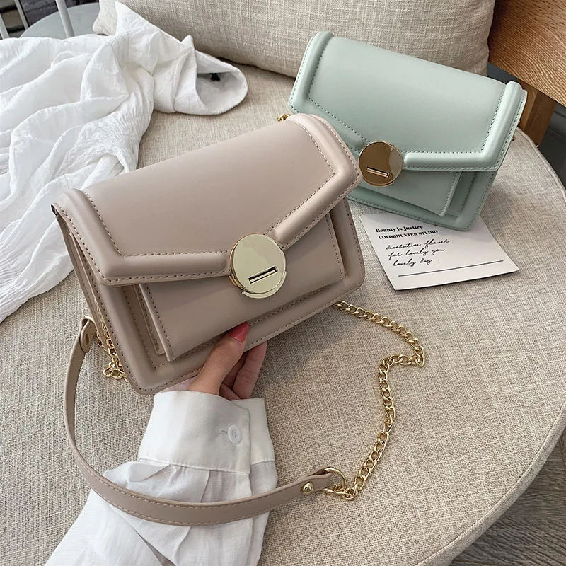 

Women Crossbody Bag Fashion Small Square Shoulder Bag 2019 New Women Luxurychain Messenger Bag High Quality Small Handbag Tide