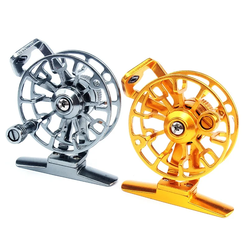 

Ice Fishing Reel Wheel Freshwater Aluminum Fly Fishing Reel Diameter 53mm Retrieve Bait casting Reels Right Hand