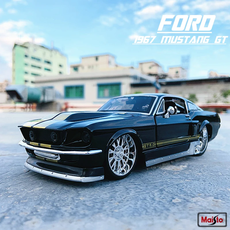 

Maisto 1:24 New hot sale 1967 Ford Mustang GT simulation alloy car model crafts decoration collection toy tools gift