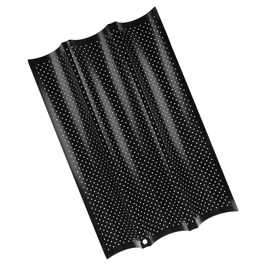 Non-Stick Perforated Pan French Bread Baking Pan Tray, 2 or 3 or 4 Gutters to Choose, 2 Colors Available Non-Stick Perforated Pan French Bread Baking Pan Tray, 2 or 3 or 4 Gutters to Choose, 2 Colors Available