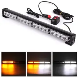 Lumière stroboscopique d'urgence à 16 LED, 12V, pour voiture, camion, pompier, Police, barre rouge, bleu, jaune, Signal lumineux 