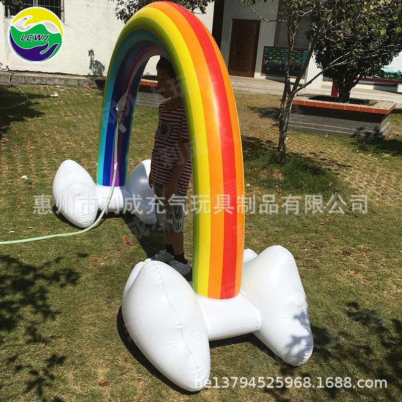 Стиль воды sputing Радуга надувная игрушка надувная Радуга вода sputing семья воды игрушки воды sputing Радуга