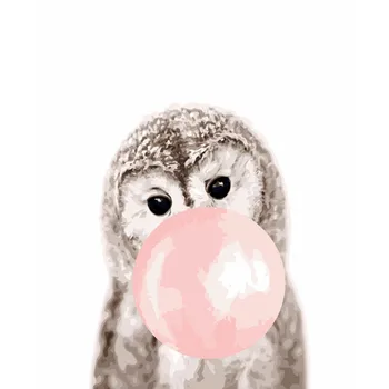

Bubble owl Hand Made Paint High Quality Canvas Beautiful Painting By Numbers Surprise Gift Great Accomplishment