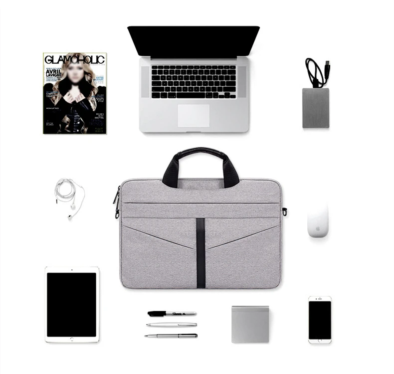 Универсальная сумка для ноутбука 13 14 15 дюймов ноутбук для ноутбука сумка-мессенджер Компьютерная сумка через плечо портфель чехол для Macbook hp DELL