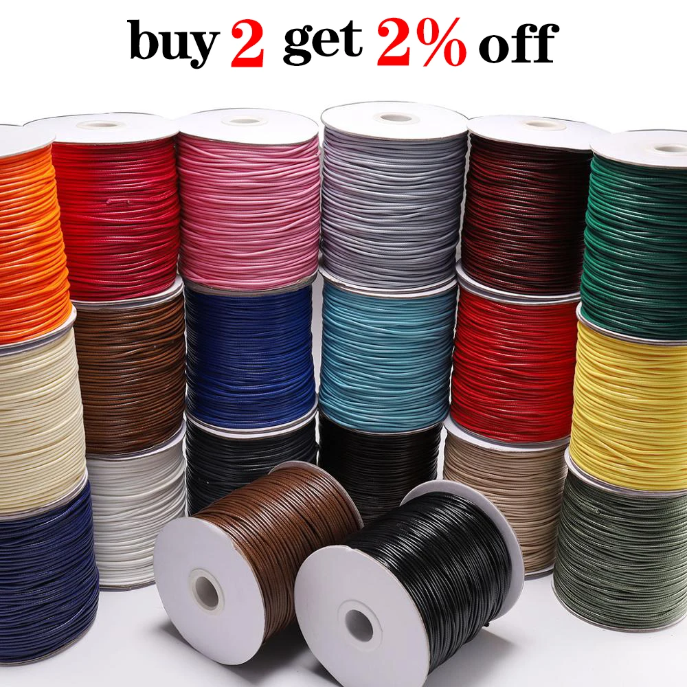 5/10M Quality Leather Cord Necklace String Thong Jewelry Making 1.5MM 2.0MM DIY 