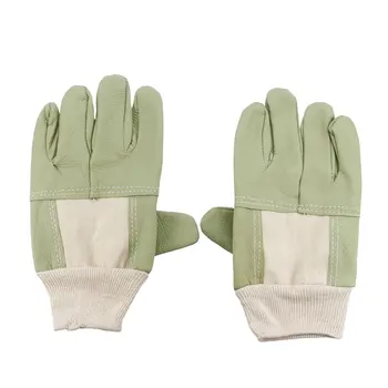 

uxcell 1 Pair Cowhide Leather Work Gloves 270x130mm Green for Welding Protection