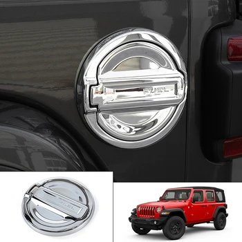 

For Jeep Wrangler JL 2018-2020 Car Accessories ABS Exterior Oil Fuel Tank Cap Cover Trim 1pcs