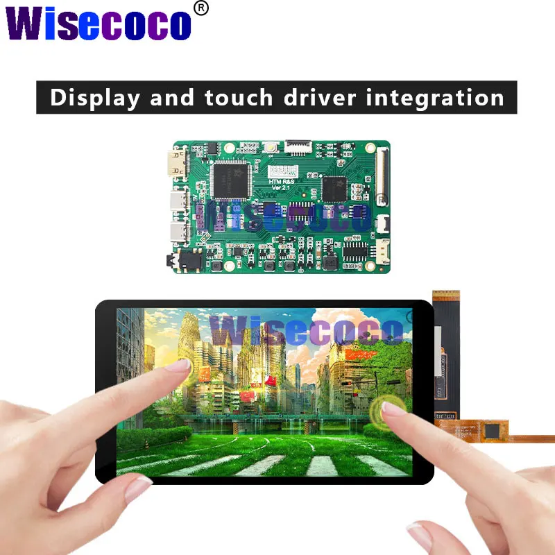 US $100.00 IPS 55 inch 1920x1080 tft lcd capacitive touchscreen display i2c touch driver board kit mini HDMI Type C High compatibility