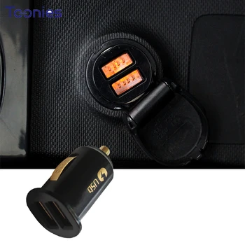 

Car USB high speed charging interface cigarette lighter 4A Dual output fast charging adapter for smart 450 451 453fortwo forfour