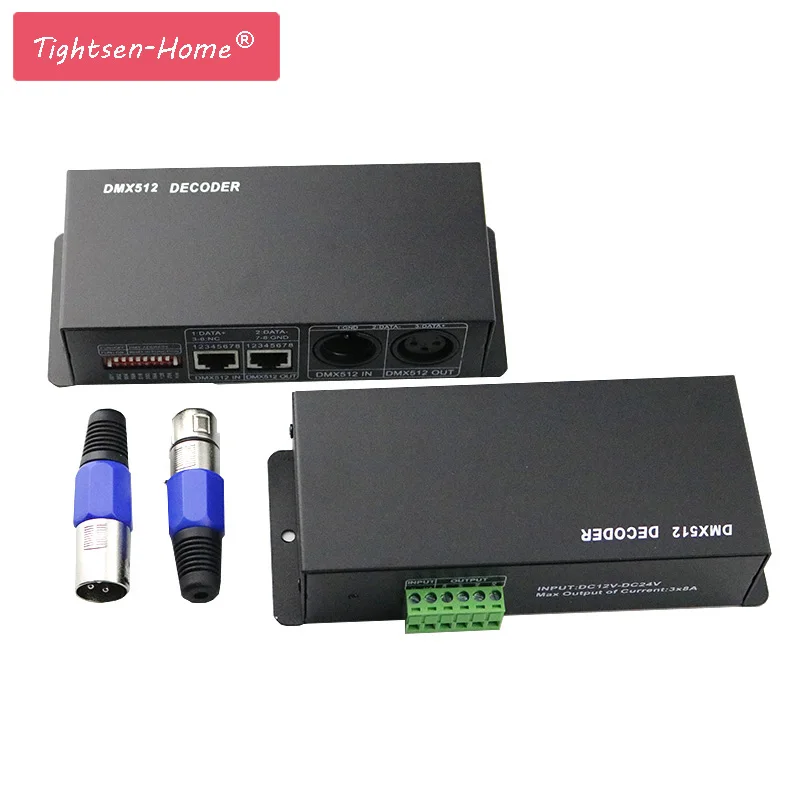 4CH 3CH DMX 512 декодер светодиодный контроллер RGBW RGB DMX512 3 4 канала * 8A для светодиодной