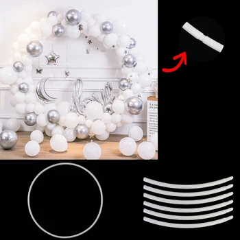 

Plastic Balloon Arch Ring Accessories Balloon Arch Frame Stand Wedding Birthday Party Round Flower Shelf Background Decoration 8