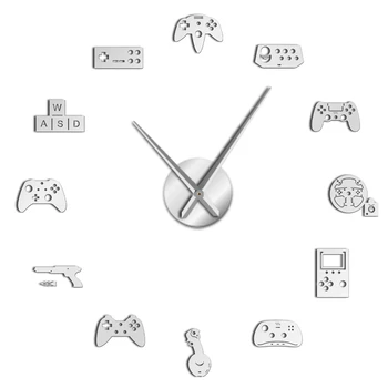 

Game Controller Video Diy Giant Wall Clock Game Joysticks Stickers Gamer Wall Art Video Gaming Signs Boy Bedroom Game Room Decor