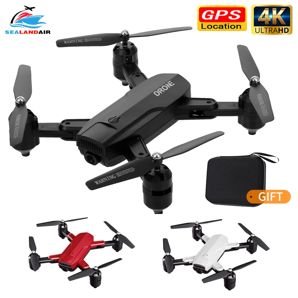 Складной Квадрокоптер Дрон камера 4K HD WIFI FPV оптический поток мини GPS с камерой