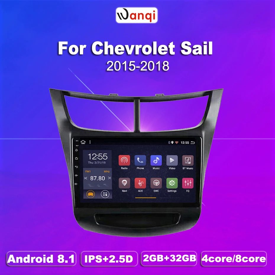 2G ram 32G rom 9 дюймов Android 8 1 Автомобильная Мультимедийная система для Chevrolet Sail 2015 2018