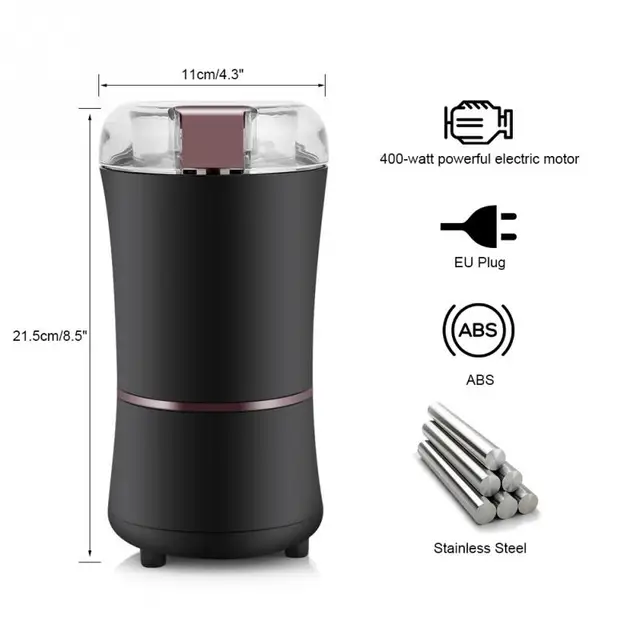 400W Electric Coffee Grinder Salt Pepper Beans Spices Nut Seed Coffee Bean Grinder with Stainless Steel Blade Coffee Machine 3