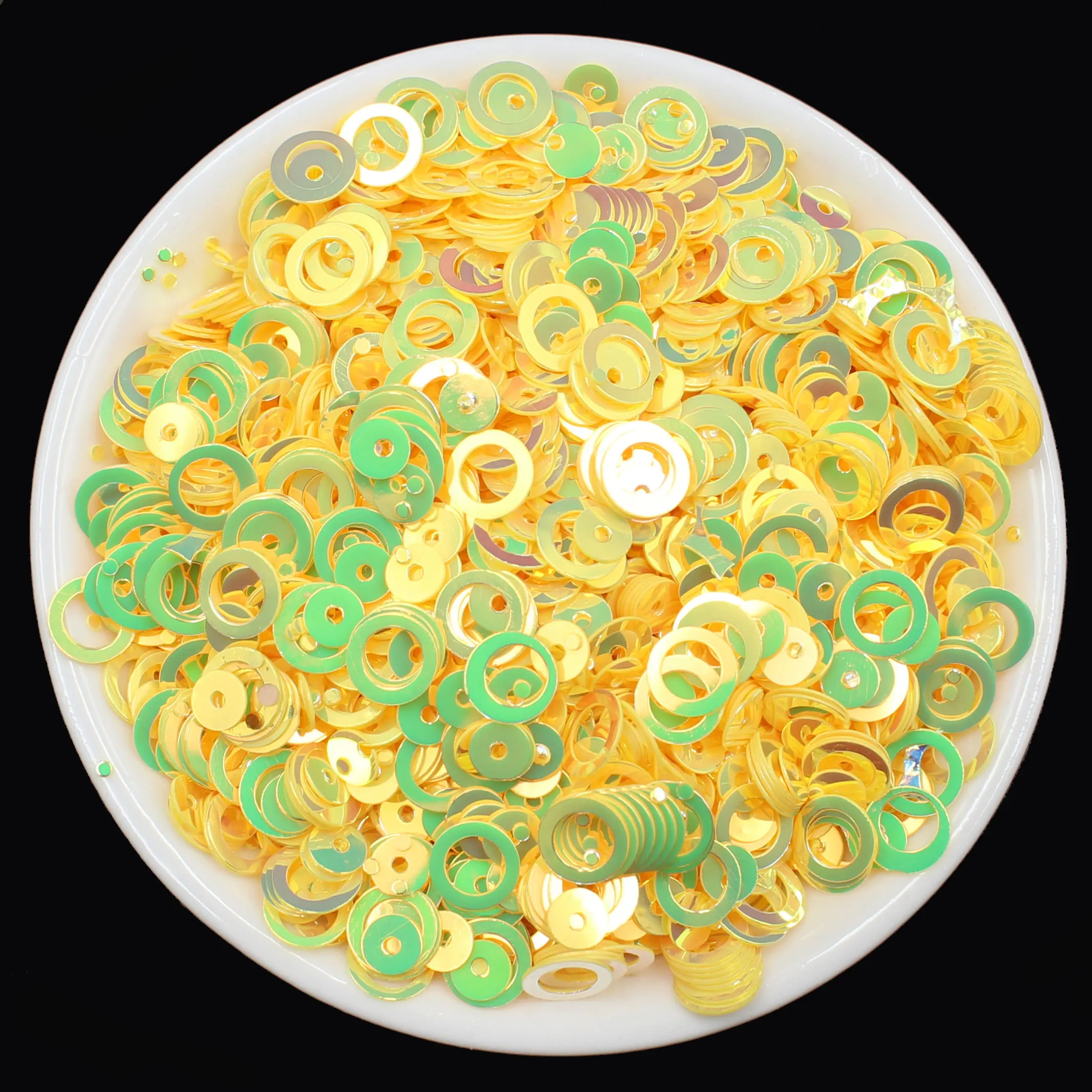 50g/Lot 6mm Hollow Circle Glitter Ring Sequins for Nails Art, Women manicure Glitter Paillettes, Wedding Decoration confetti