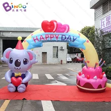Бинго®4*3 м высокий надувной день рождения Арка вход с Коала надутые вечерние декор для развлечения детей