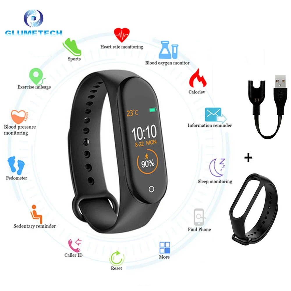 M4 Smart Band 4 фитнес-трекер часы спортивный браслет пульсометр кровяное давление