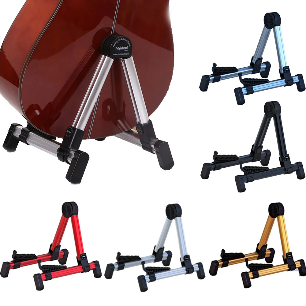 

Adjustable Guitar Stand Holder Folding Universal Bracket Support Aluminum Alloy Upright A-frame for Electric Classical Guitar