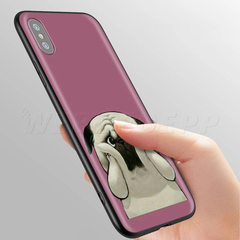 Webbedepp животное милая собака мопс чехол для Apple iPhone 11 Pro XS Max XR X 8 7 6 6S Plus 5 5S SE