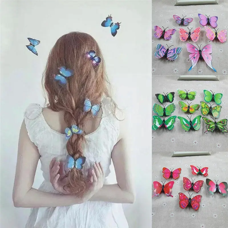 5pcs Women Butterfly Hair Clips Bridal Hair Accessory Wedding