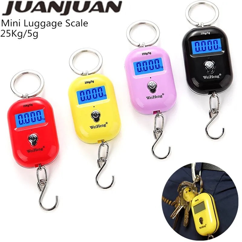 25kg5gMiniHookScaleDigitalSuitcaseScalesHangingweighingTravel