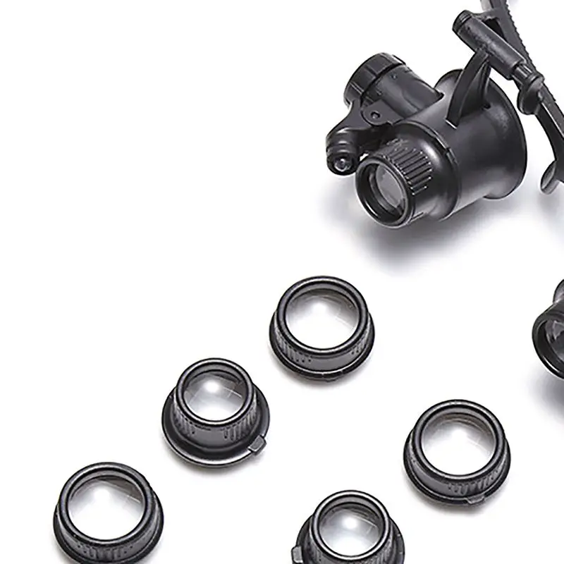 

Magnifier with 8 Lens/set Magnifying Eye Glass Loupe Jeweler Watch Repair LED Light Glasses Type LED Light Jewelry Loupe