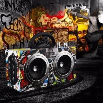 

Portable Bluetooth Speaker Wireless Outdoor Stereo Bass Sound HiFi Loudspeaker 20W High Power Big Speaker with TF Card FM radio