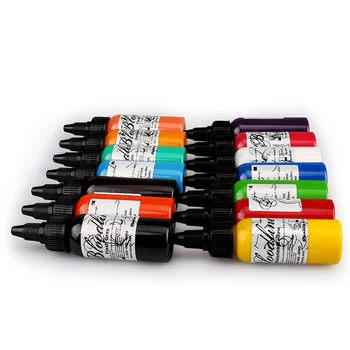 

14 Color Tattoo Ink Embroidery Machine 30ml Beauty Tools Art 1oz Permanent Tattoo Color Pigment