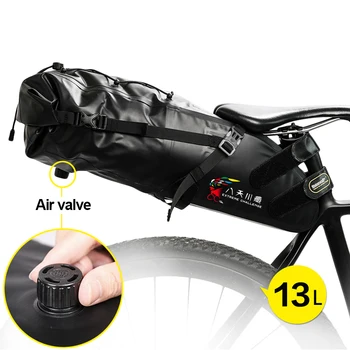

Rhinowalk 13L Bike Waterproof Bicycle Saddle Bag Reflective Large Capacity Foldable Tail Rear Bag Cycling MTB Trunk Pannier