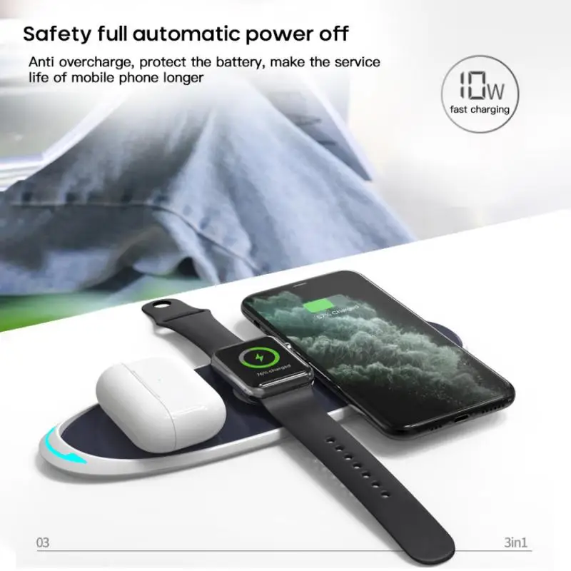 

The New Three-in-one Wireless Charger For Watch 1234 Generation Folding Phone Fast Wireless Charging