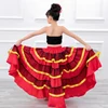 Gypsy Style Princess Girls Belly Dance Costumes Spanish Traditional Flamenco Skirt Satin Smooth Plus Size Swing Skirt Dress ► Photo 3/6