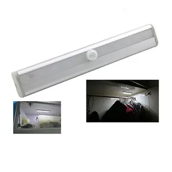 

10 LED Night Light Wireless PIR Body Motion Sensor Wall Light Battery for Closet Stairs Basement Hallway Wall Cabinet