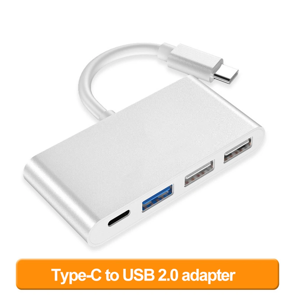 USB C концентратор 4 в 1 тип-c к USB 2,0 3,0 конвертер адаптер док-концентратор USB кабель для MacBookpro сплиттер 4 порта концентратор