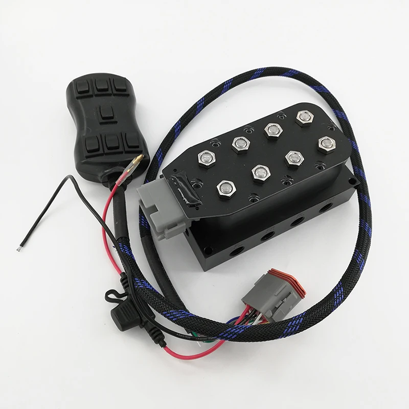 Пневматический гидравлический амортизатор 1/" AA-VU4 8-угловой электромагнитный клапан, подвески с пневматическими амортизаторными стойками блок клапанов с 1 м кабель для подключения к сети и контроллер