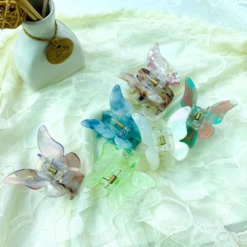 

Butterfly Korean-style New Style Modeling Grip Ornament Cellulose Acetate Sheet Hair Claw Up-do Clip Butterfly Grip Hair Accesso