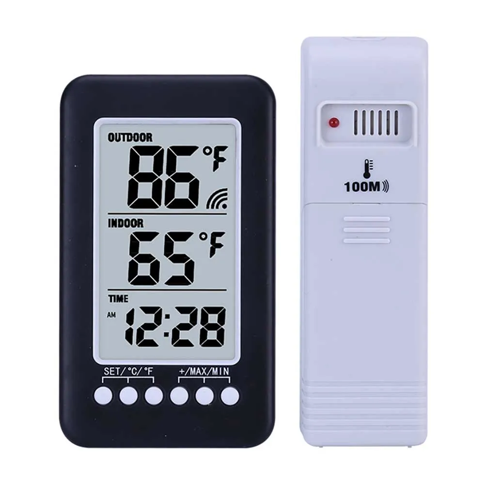 

Digital Wireless LCD Indoor Outdoor Thermometer Temperature Weather Tester